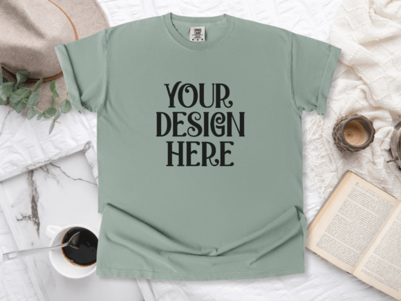 Bay Comfort Colors 1717 Flat Lay Mockup