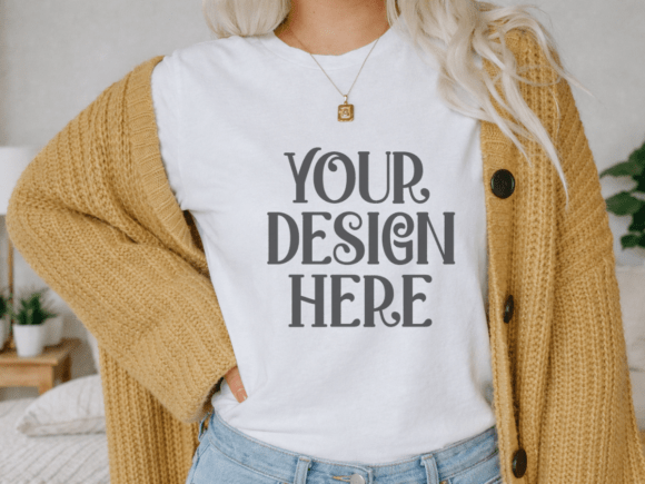 Bella Canvas 3001 White T-shirt Mockup: Elevate Your Design Presentations