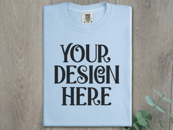 Chambray CC1717 Folded T-shirt Mockup