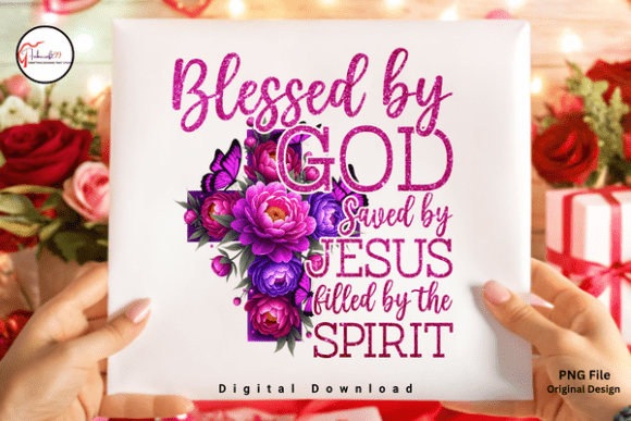 Christian Floral Cross PNG for Creative Expression