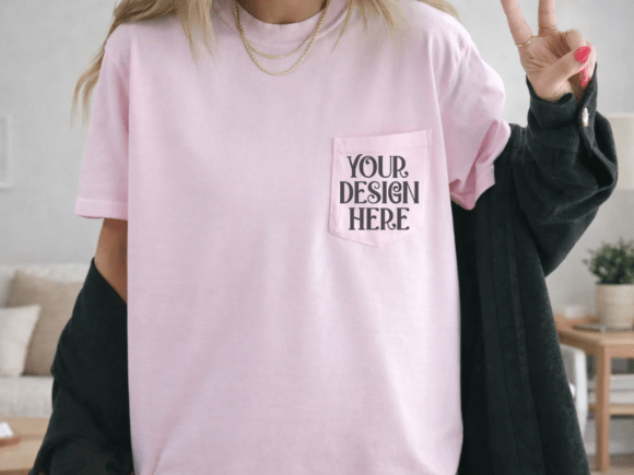 Comfort Colors 6030 Pocket Shirt Mockup: Elevate Your Design Presentations