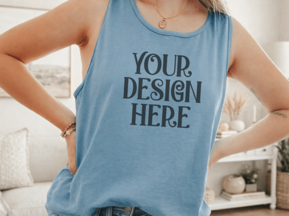 Comfort Colors 9360 Ice Blue Mockup