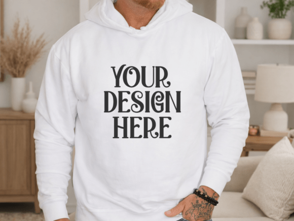 Comfort Colors C1467 White Men Mockup