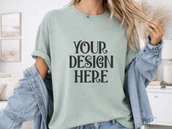 Comfort Colors C1717 Bay T-Shirt Mockup: A Designer’s Essential Tool for Natural Product Presentation