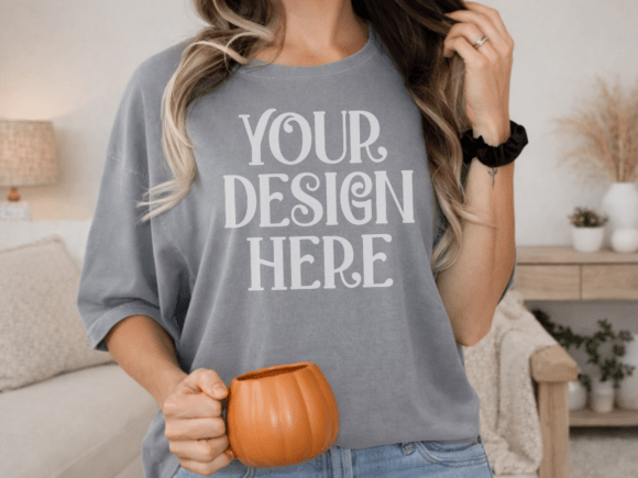 Comfort Colors C1717 Granite Mockup