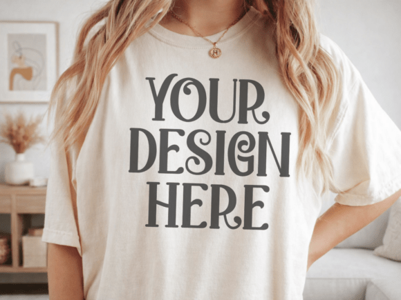 Comfort Colors C1717 Ivory Shirt Mockup: Elevate Your Design Presentations