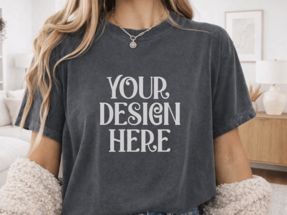 Comfort Colors C1717 T-Shirt Mockup: Elevating Design Presentations with Realistic Detail