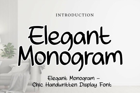 Elegant Monogram: A Chic Handwritten Display Font