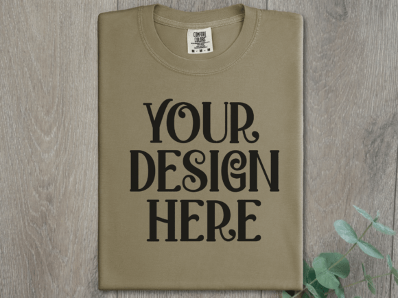 Enhancing Product Presentation with the Comfort Colors 1717 Khaki Folded Mockup
