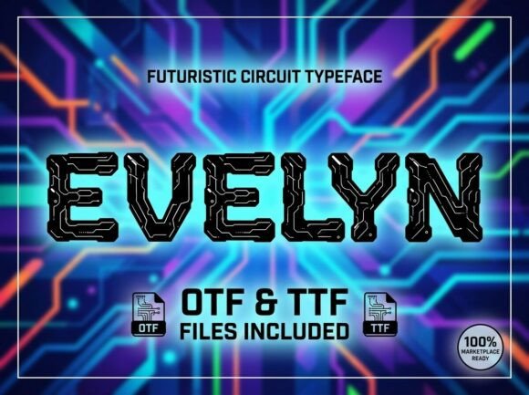 Evelyn: A Bold and Artistic Display Font for Creative Expression