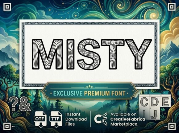 Misty Font: A Decorative Display Typeface for Bold Visual Statements